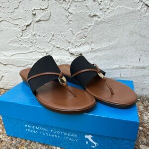 Elegant Black and Brown Sandals